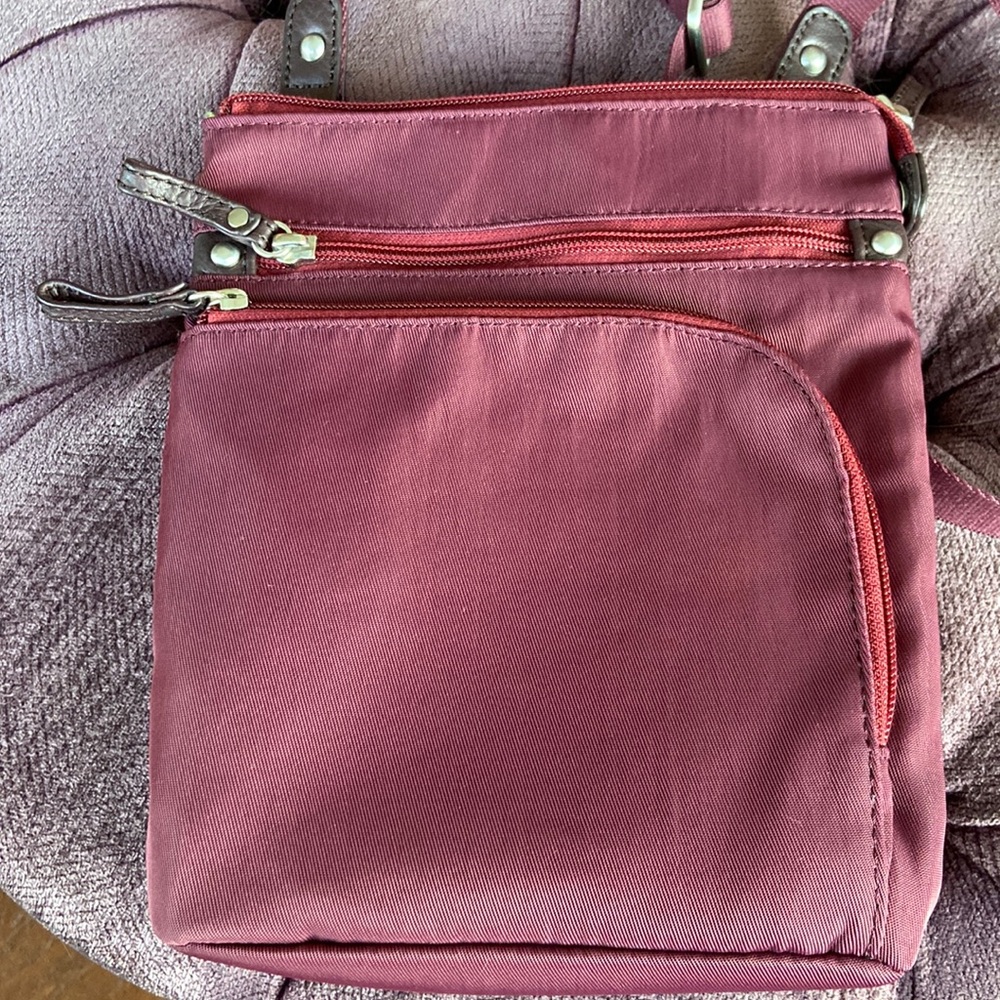 Osgoode Marley nylons bag. Cranberry